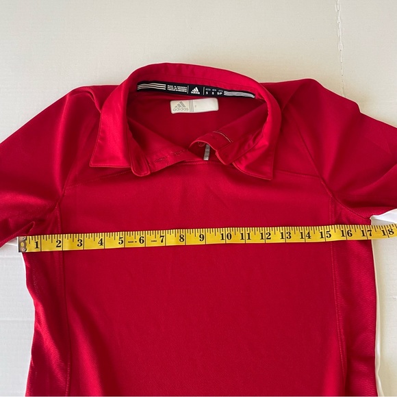 Adidas Womens Polo Shirt in Bold Red - Picture 5 of 6